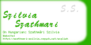 szilvia szathmari business card